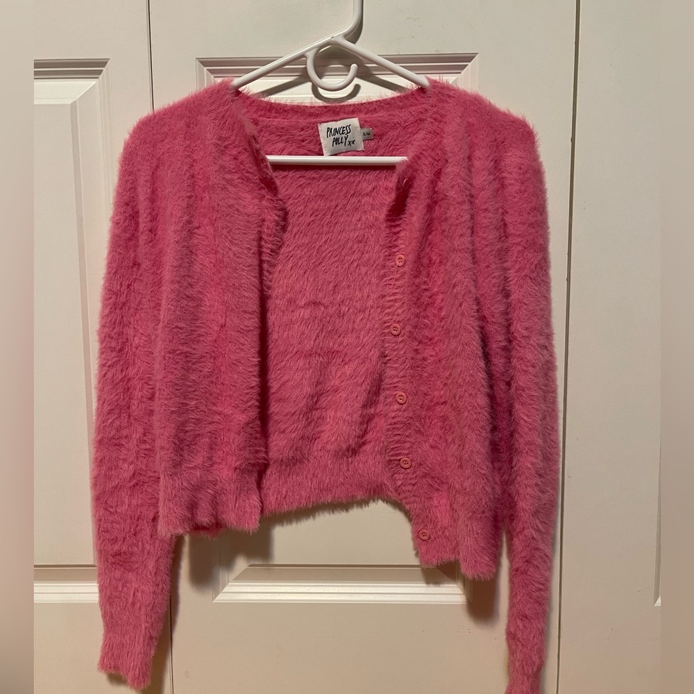 Princess Polly soft pink cardigan S/M